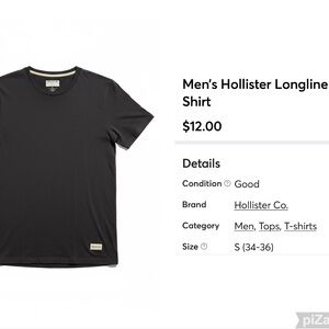 Hollister Men's Black Short Sleeve Tee